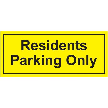 HY-KO Residents Parking Only Sign 6" x 14", 5PK A23014